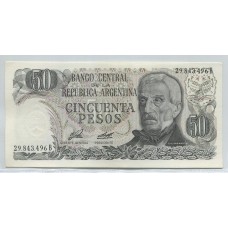 ARGENTINA COL. 626b BILLETE 50 PESOS LEY 18.188 BOT 2377 SIN CIRCULAR UNC